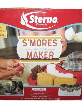 Sterno S'Mores Maker Indoor Outdoor Famiy Fun Dessert Maker Dishwasher Safe
